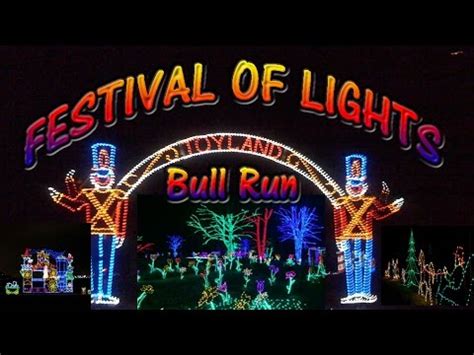 Bull run festival of lights - Sunday, Dec 24, 2023 from 5:30pm to 10:00pm. Bull Run Festival of Lights. Bull Run Regional Park. 7700 Bull Run Drive. Centreville, VA 20121. Website. Every year from November until just after New Year’s Day, you can experience the Bull Run Festival of Lights, 2.5 miles illuminated by holiday light displays.